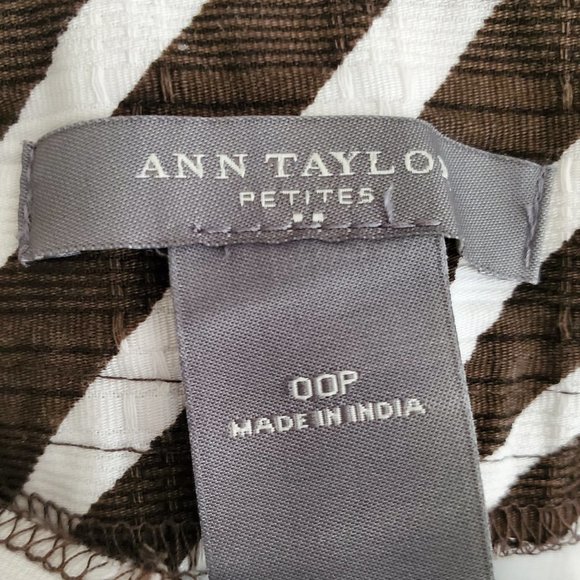 Ann Taylor Tribal Mudcloth Print Textured Mini Skirt | NWOT | 00P | Brown White - Picture 10 of 14